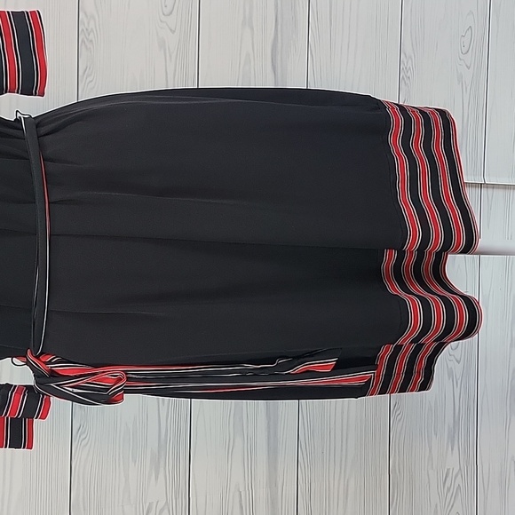 Enfocus Studio Black and Red Collared Shirt Dress Womens Size 8 - Picture 3 of 11
